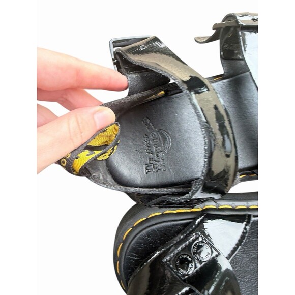 DR MARTENS unisex patent Gryphon Patent leather gladiator sandals Size W11 / M10 main image 8
